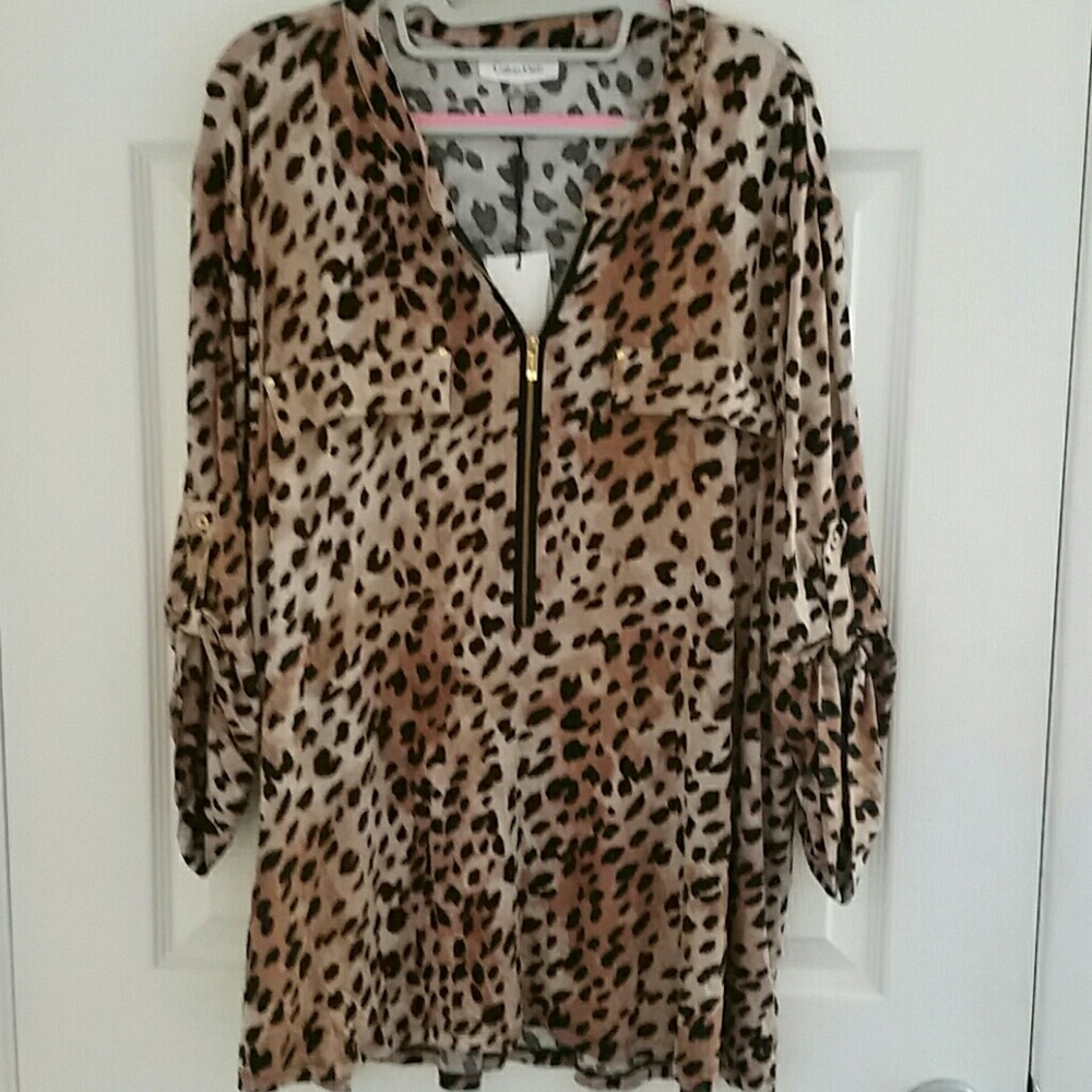 Calvin Klein leopard print shirt